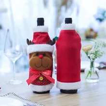 Рождественские украшения, Санта Клаус крышка бутылки вина Снеговик держатели для подарков Рождество Navidad Декор новогодний обеденный стол декоры