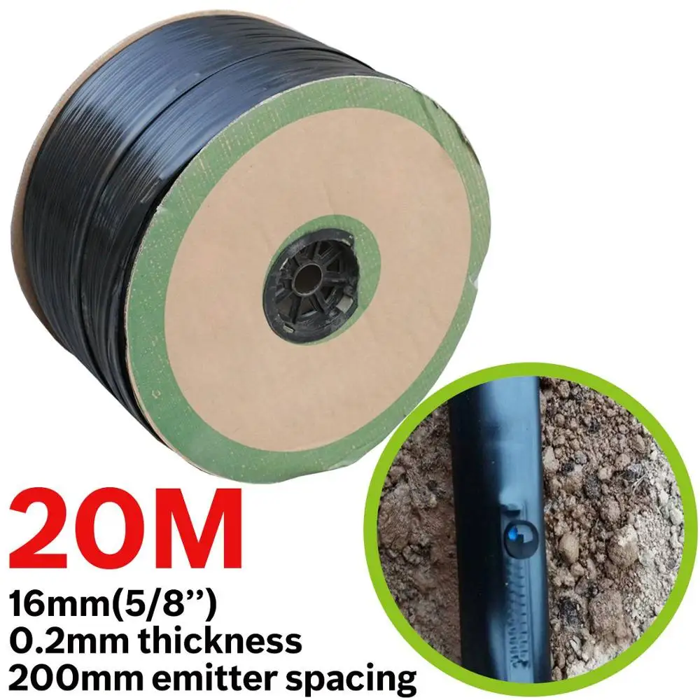 KSL01-133-20M KESLA 150 м 16 мм 0,2 мм толщина капельного орошения лента 5/8 ''8 мил w/20 см излучатель капельница расстояние шланг теплицы садовый разъем - Цвет: KSL01-133-20M