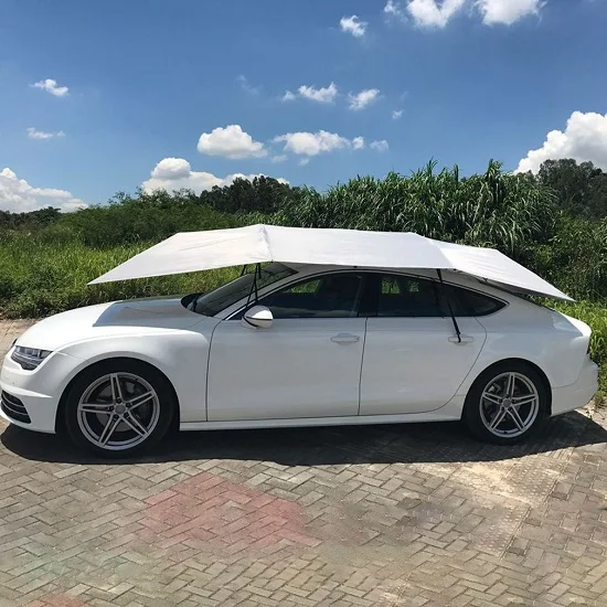 Полностью Автоматическая автомобильная палатка, подвижный зонт от солнца, пыленепроницаемый козырек от солнца, автомобильный Зонт с пультом дистанционного управления