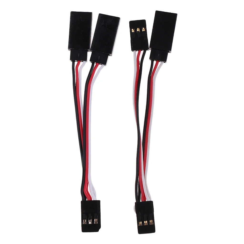2 in 1 RC Servo  Adapter Cable Wire Harness Y-Shape JR 80mm for Futaba