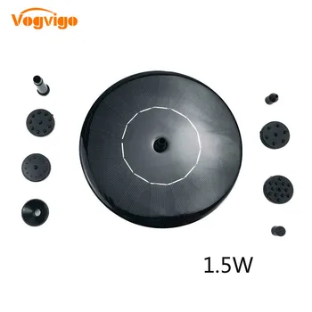 

Upgrade Model Round Solar Fountain Water Pump Anti Clogging Flow Control Garden Pool Pond Watering Floating Pump Fountains Decro