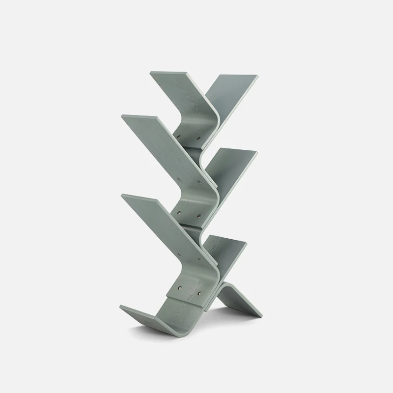 

Scandinavian solid wood newspaper rack simple office landing magazine rack creative children's bookshelf