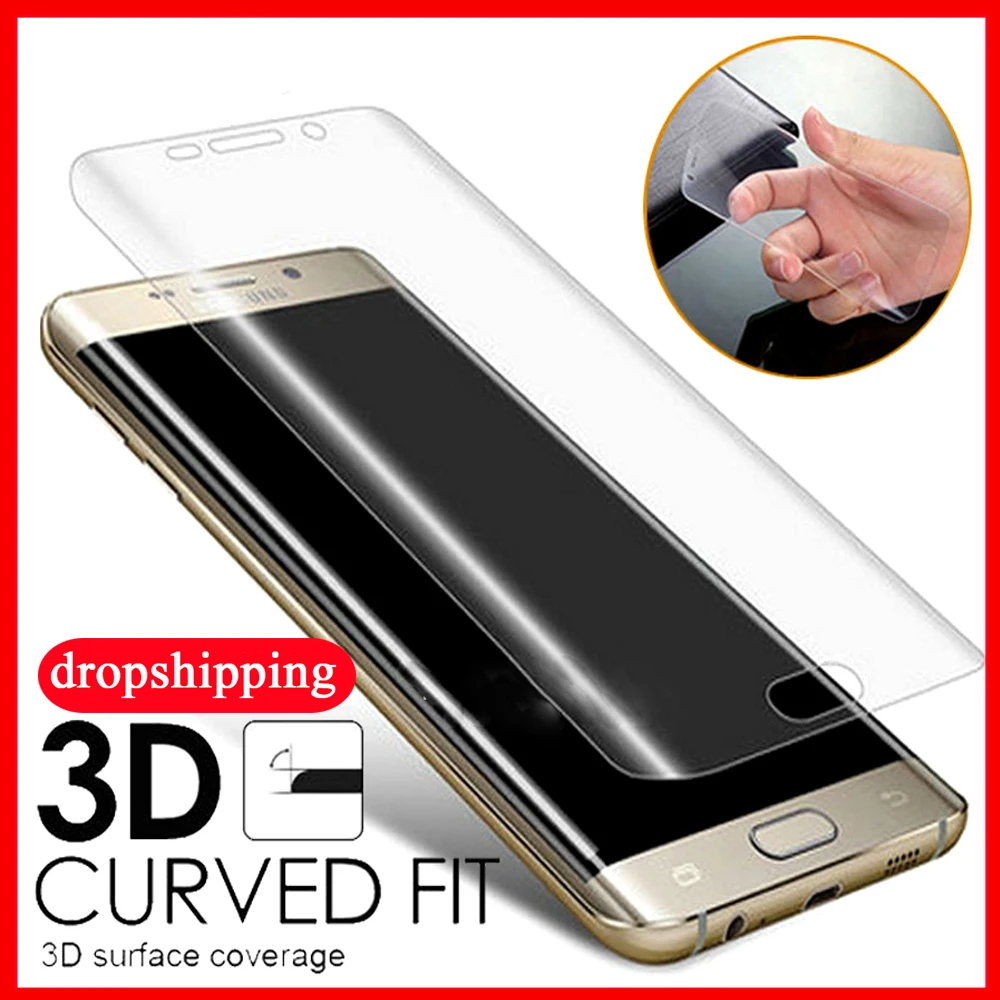 Прямая поставка 9D чехол для samsung galaxy s7 edge защитная пленка из закаленного стекла