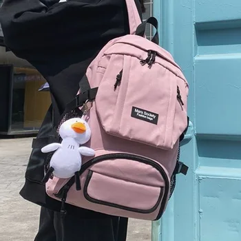 

EnoPella Fashion Winter Women Backpack School Girl Bookbag Nylon Lovers Rucksack Female Waterproof Mochila Men Black Travel Bag