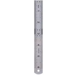 Règle droite à Double face en acier inoxydable, outil de mesure, 15cm 6 pouces, accessoires scolaires de bureau, cadeaux pour enfants 