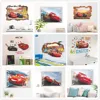 Cartoon Mcqueen Cars 3D Wall Stickers for Kids Room Boys Fake Window PVC Wallpaper Murals Sticker Decals Room Decoration Nursery ► Photo 2/6