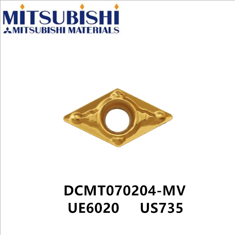 Mitsubishi DCMT070204 US735 DCMT070204-MV UE6020 твердосплавные вставки токарный станок с ЧПУ Резак S12M-SDQCR07 сверлильный стержень сталь DCMT0702