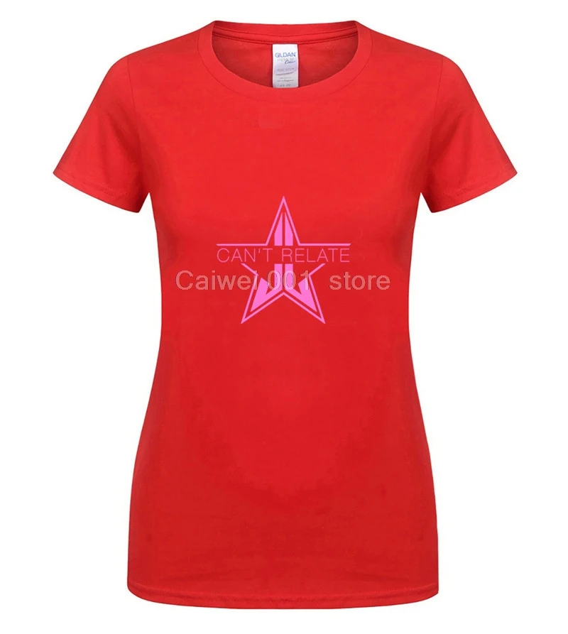 Модный тренд, футболка Jeffree Star Can't Relate, хлопок, короткая модная летняя футболка для мужчин - Цвет: women red