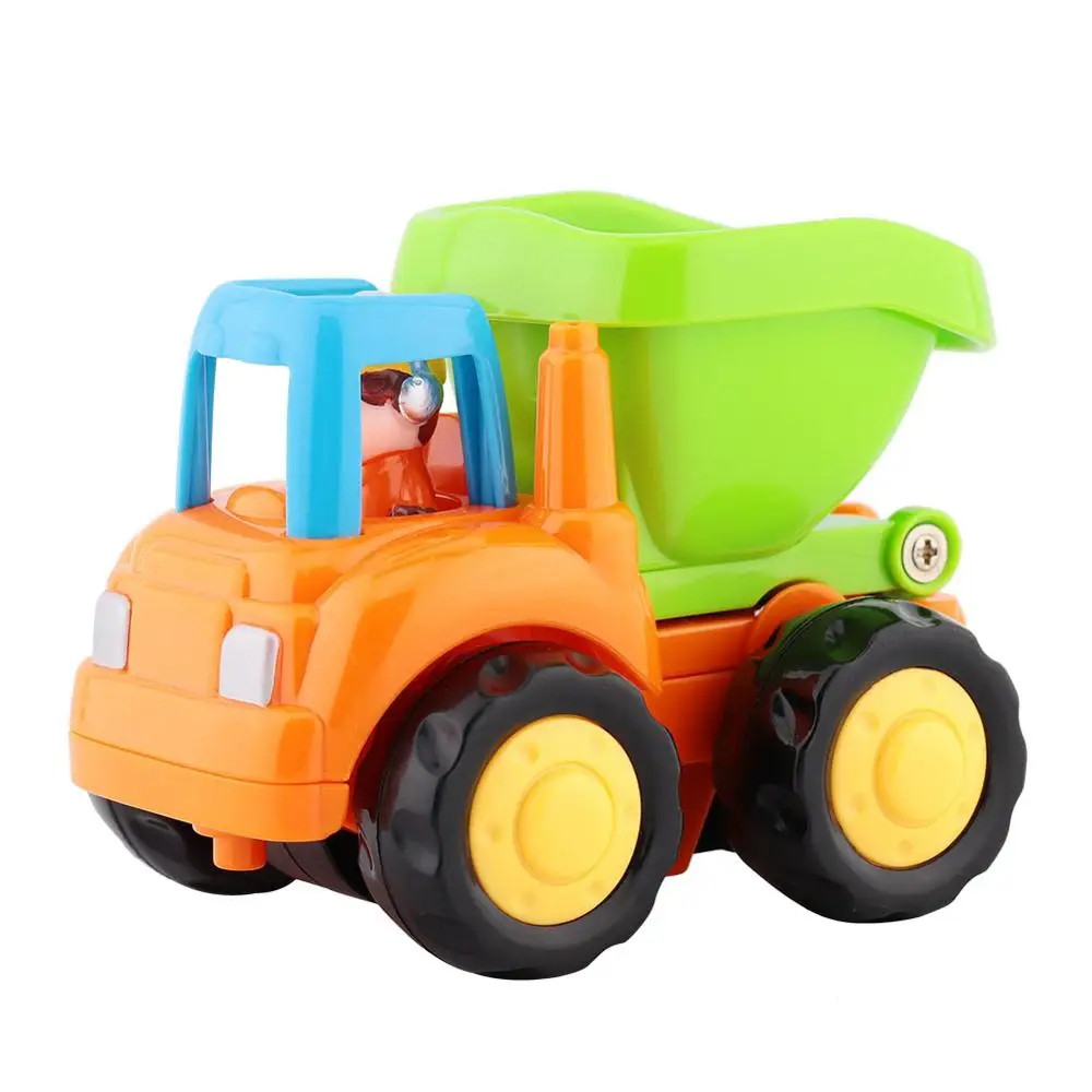 Детские Новые игрушечные машинки, пластиковые детские мини-инженерные модели машин, инерционный самосвал, тракторные транспортные средства, игрушки - Цвет: Красный