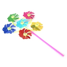 Ветряная мельница детские игрушки Светящиеся 6 колеса двора садовые украшения красочные открытый Спиннер