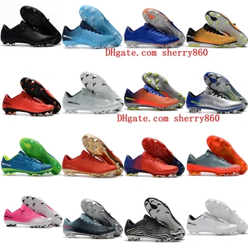 

2019 cheap Mens gold Soccer Cleats Superfly Vapors XI Ronaldo Cr7 Football boots men Superfly VI Ultra SE FG soccer shoes