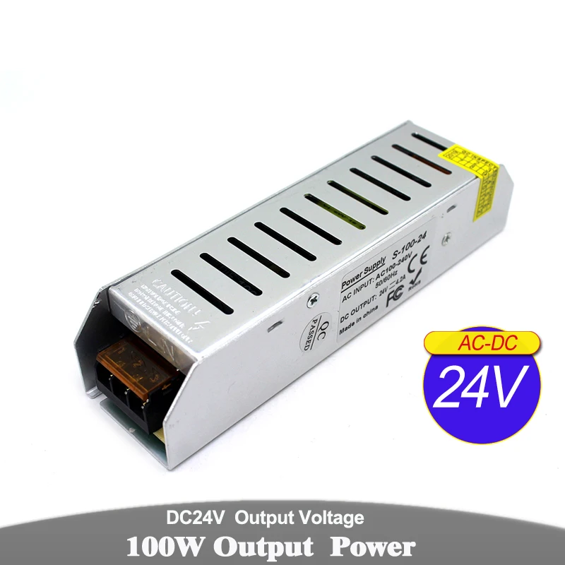 24V DC источник питания 48W 60W 72W 100W 120W 150W светильник ing трансформаторы 100-240v AC в DC24V адаптер питания для Led светильник CCTV