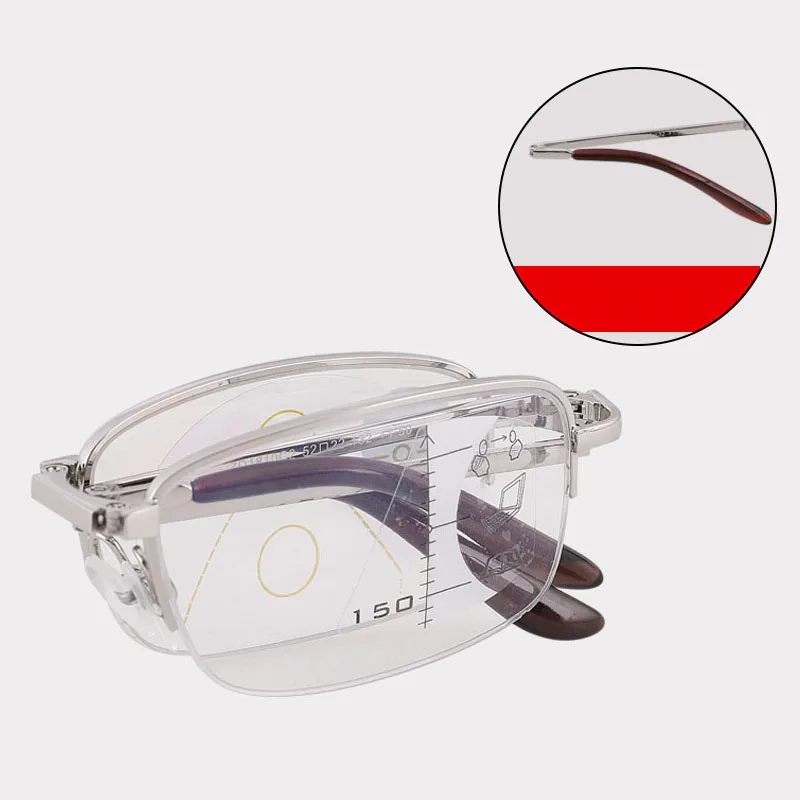 

Folding Reading Glasses Anti Blue Light Metal Frame Progressive Hyperopia Eyewear Diopter Presbyopia Rotating Optical Eyeglasses