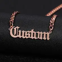 Personalized Name Necklace Curb Chain Stainless Steel Custom Old English Font Pendant Handmade Men Jewelry For Women Gifts Personalized Name Necklace Curb Chain Stainless Steel Custom Old English Font Pendant Handmade Men Jewelry For Women Gifts