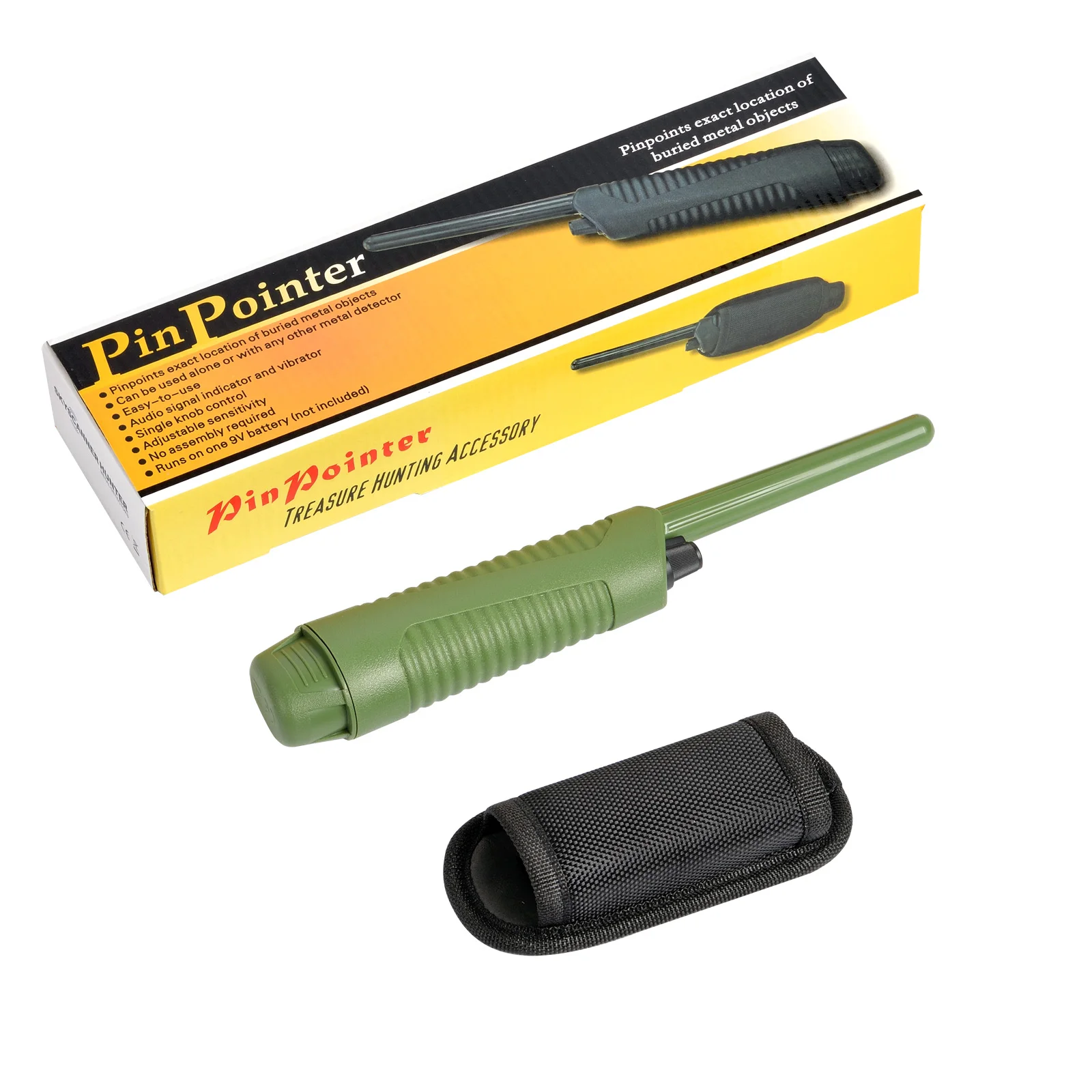 

TX-2003 Super Hand Held Metal Detector Pinpointer Treasure Hunting Accessory High Sensitivity Green Color Model Precision