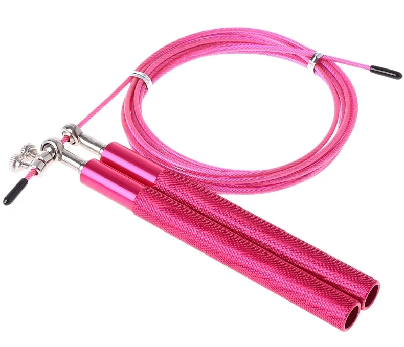 Pink Профессиональная Скакалка для бокса, фитнеса, Скипа, тренировки с запасным кабелем, костюм для фитнеса - Цвет: Pink