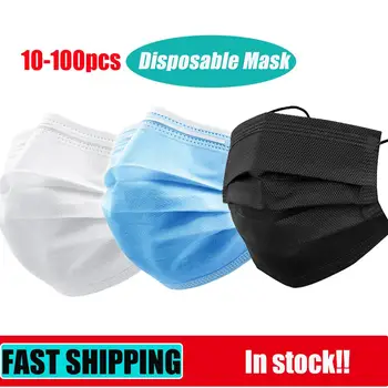 

10-50pcs Disposable Masks Anti-Dust Dustproof Earloop Face Mouth Masks Facial Nose Cover Masks Respirator In Stock Dropshipping