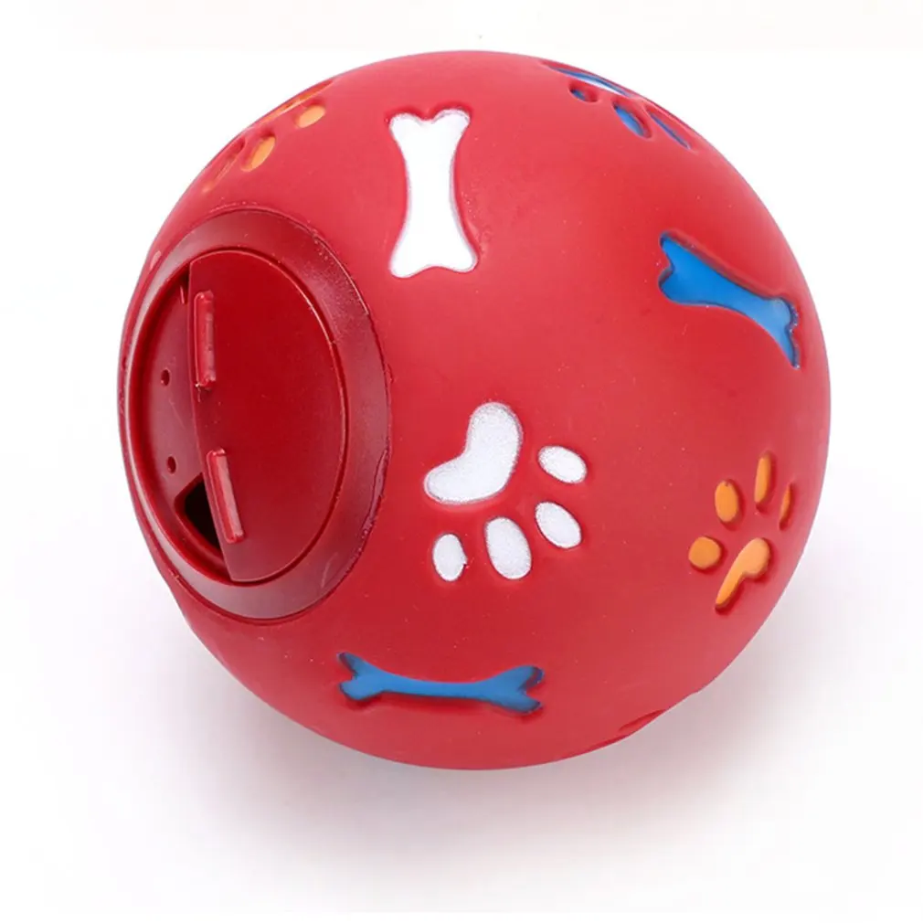 Игрушка для собак, кошек, дренажный мячик, игрушка для животных, головоломка, устойчивая, укусы, игрушки для собак, тренировочный продукт, пищевая жевательная игрушка - Цвет: red