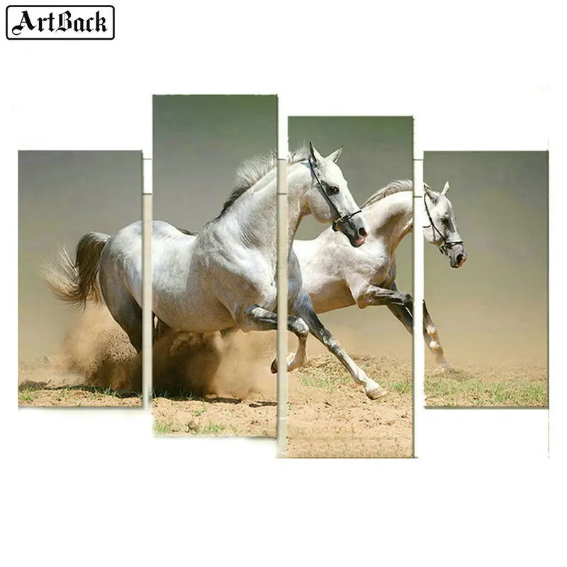 

Full square / round 5d diamond painting horse decorative painting diamond mosaic animal sticker