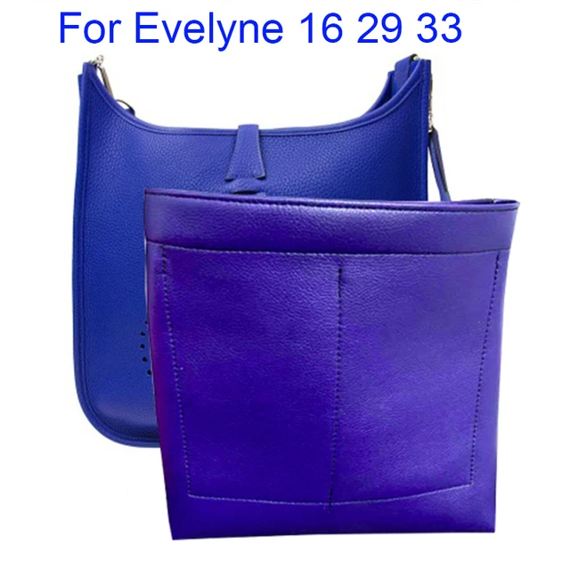 For Evelyne 29 33 Purse Organizer Insert - Premium Super fiber leather  (Handmade/20 Colors)