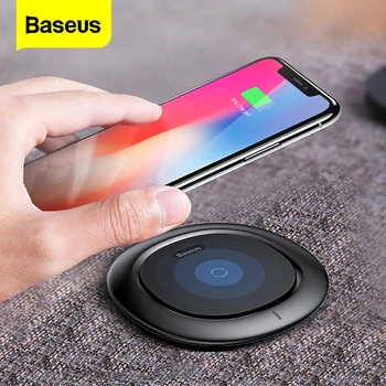 

Baseus Wireless Charger For iPhone Xs Max Xr X 8 Qi Fast Wireless Charging For Samsung S9 S8 Note 8 9 USB Wireless Charger Pad