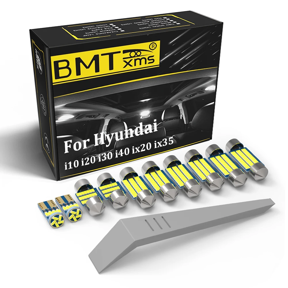 BMTxms Canbus автомобиль для Hyundai i10 i20 i30 i40 ix20 ix35 Tucson Santa Fe Santafe внутренний светодиодный