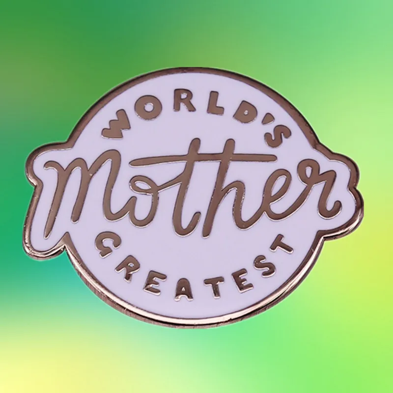 Worlds Best Mom Mothers Day Love best mum enamel lapel pin new parent