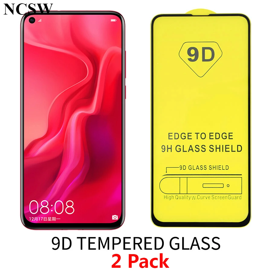 

2Pack 9D Curved Tempered Glass For Huawei P30 P20 Lite Screen Protector For Huwei Mate30 Lite Y9 Y6 Pro P Smart 2019 Glass Film