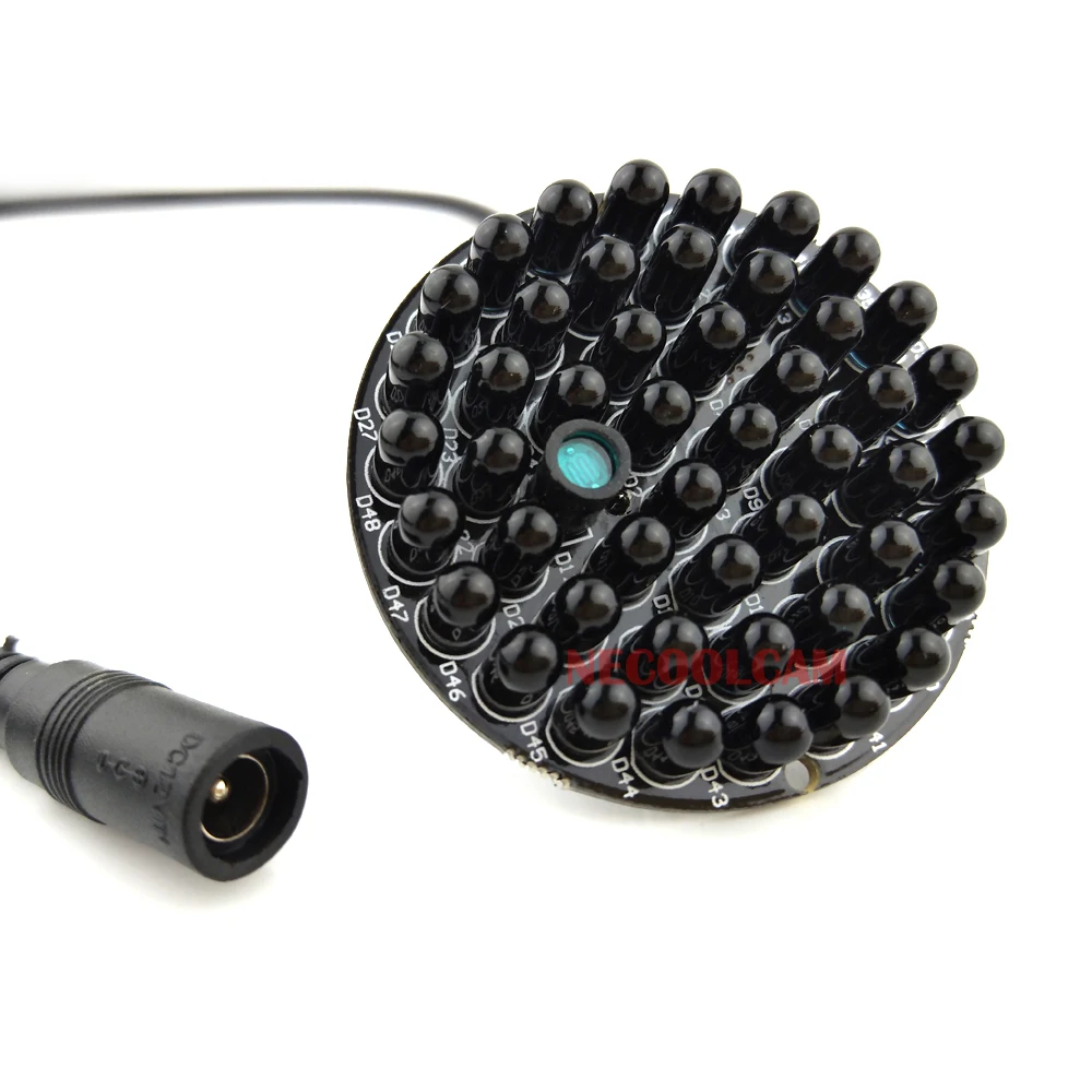 NEOCoolcam Invisible 940nm No Red Exposure at night 48pcs Black IR LEDs Infrared Light Board for IR Illuminator CCTV Accessories