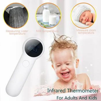 

New IR Laser Non-contact Body Forehead Temperature Tester Infrared LCD Display Digital Baby/Adult White Handheld Thermometer