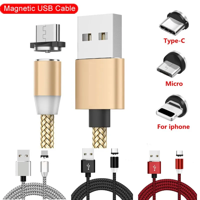 Магнитный светодиодный usb-кабель для смартфона с быстрой зарядкой для iphone 7 8 plus X huawei p20 lite p30 pro p smart plus nova 5 5i pro 3i