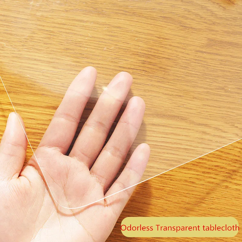 

Transparent PVC tablecloths waterproof oilproof Odorless table mat 1.6mm thickness party table decoration cover custom made