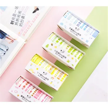 

10Pcs/Set Grid Journal Washi Tape Japanese DIY Scrapbooking Masking Striped Grid Flowers Basic Solid Color Tape