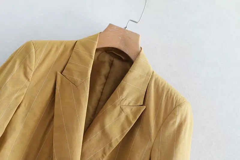 

B5131-Western Style WOMEN'S Dress 2019 Summer New Style Fashion Two Button Stripes Suit Jacket Women's