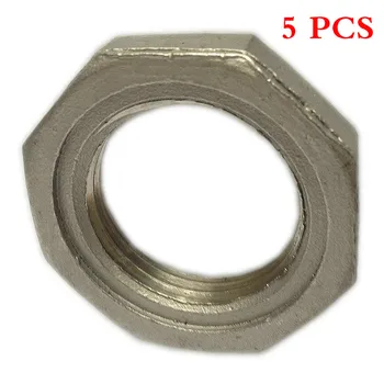 

5 Pcs SUS304 Hex Nuts 1/8" 1/4" 3/8" 1/2" 3/4" 1" BSP Cap Lock Nut Female Thread For Male Thread Bolts Nipples Pipe Fittings