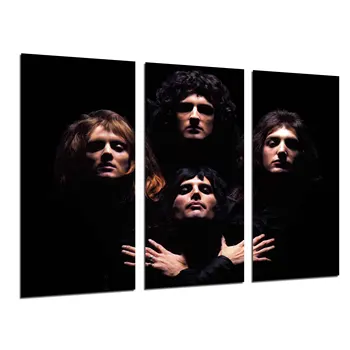 

Queen Freddie Mercury, Brian May, Musica Rock, Bohemian Rhapsody, picture photo print on wood, 26519