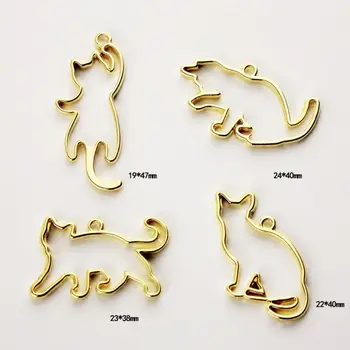 

11pcs/set Fox Cat Metal Frame Pendant Bezel Setting UV Resin Charm Jewelry Casting Craft DIY Mold N58F