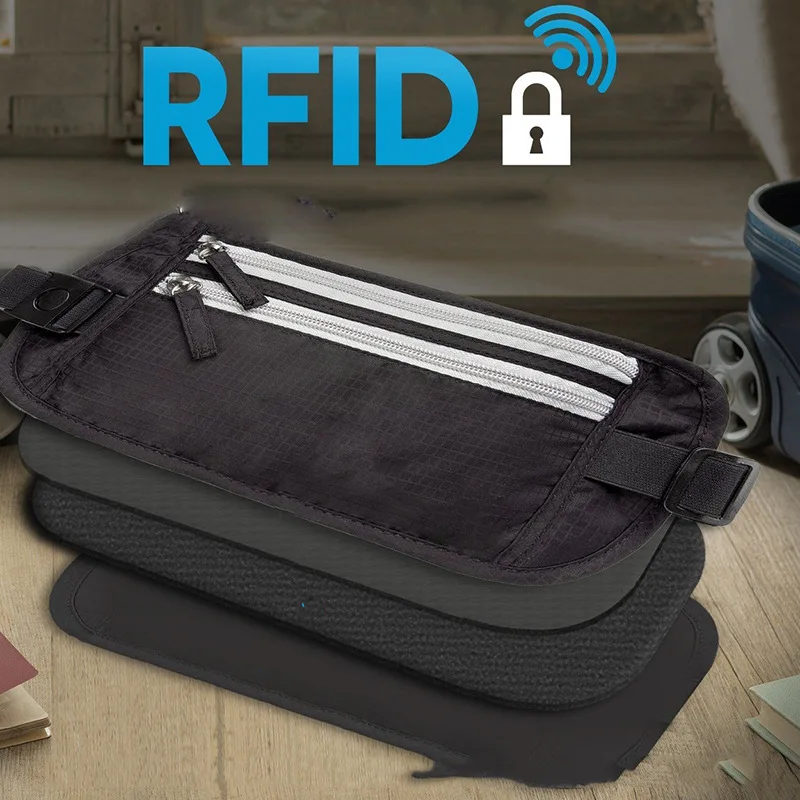 Кошелек PRE-SALE RFID Противоугонная карманная сумка для путешествий, подходит для талии, анти-сканирующая Спортивная поясная сумка