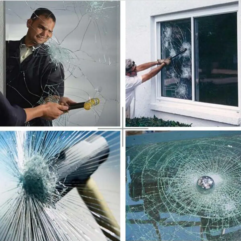 Compare SUNICE Whole Roll Window Safety Film Transparent Security Protection for Children School Bathroom Anti-shatter Vinyl 30m/98.4ft