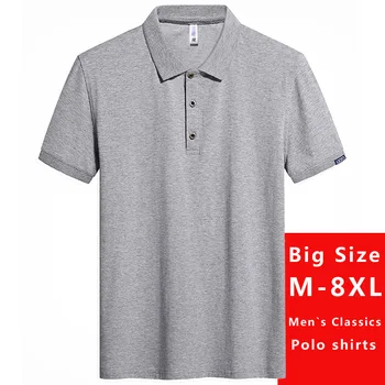 

Plus Size 7XL 8XL Casual Polo Shirts Men Summer Classic Button Polo Shirt Man Breathable Anti-Pilling Polo Men Masculina Hombre