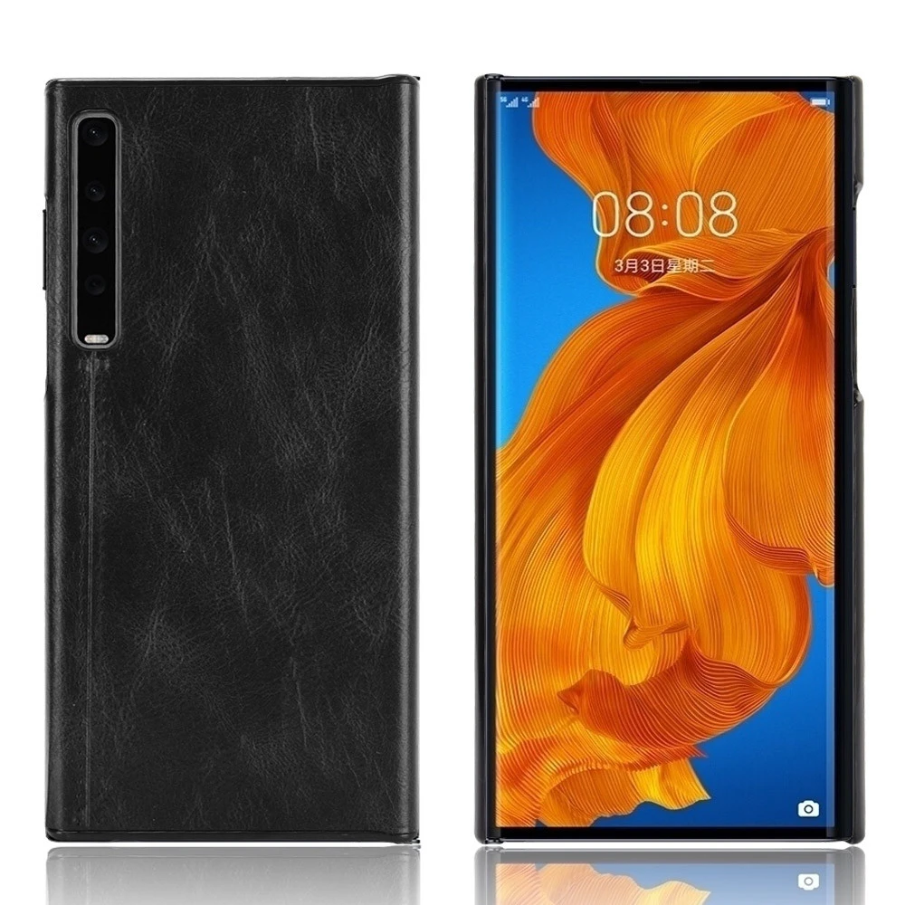 Dành Cho Huawei Mate XS Ốp Lưng Sang Trọng Da Bò Da PU Đường Lưng Cứng Dành Cho Huawei Mate X XS X S MateXS MateX Ốp Lưng Điện Thoại cute huawei phone cases