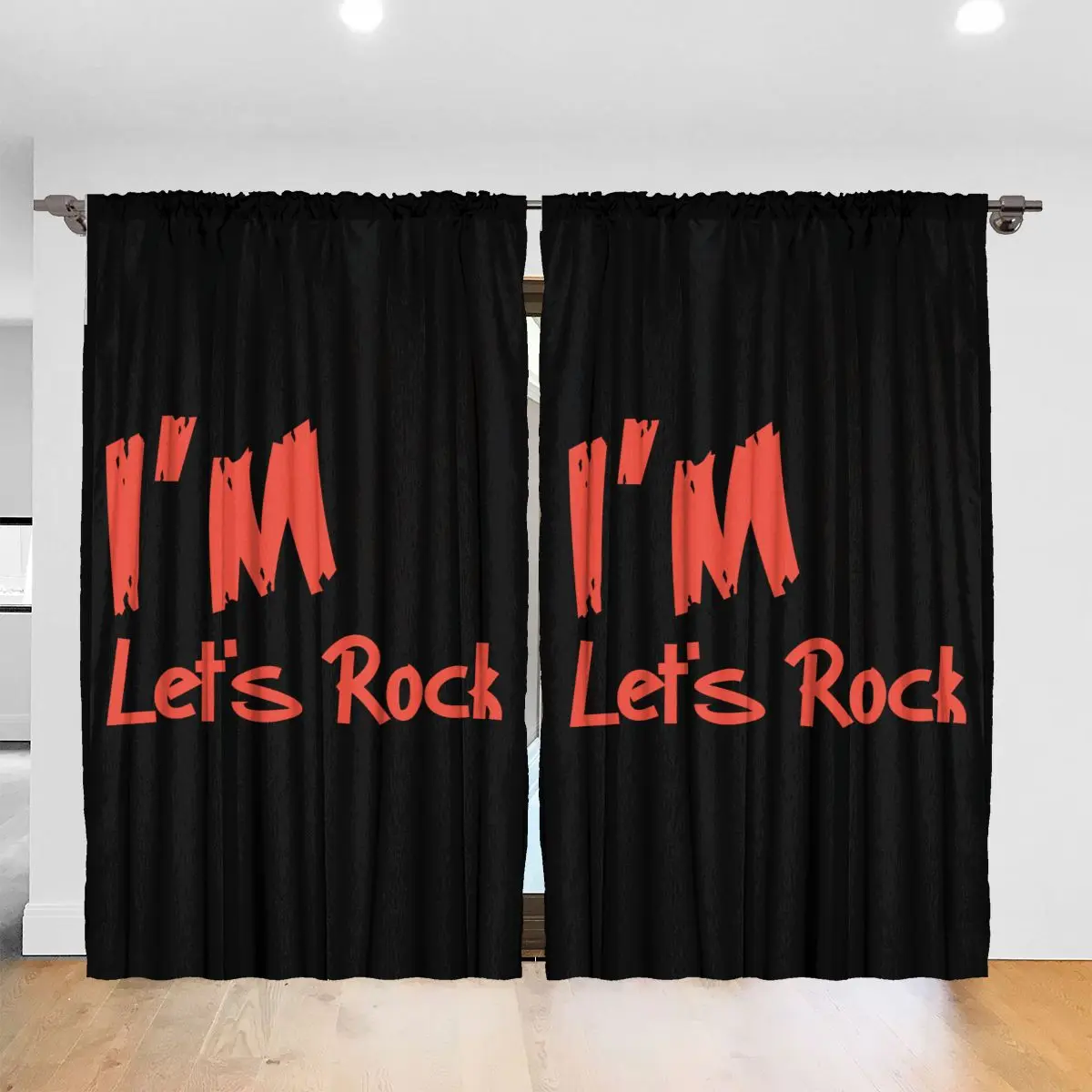 Солнцезащитная Штора для гостиной I'm Two Let's Rock 2-й день рождения свет затенение спальня затемнение окно занавес s 52x72In