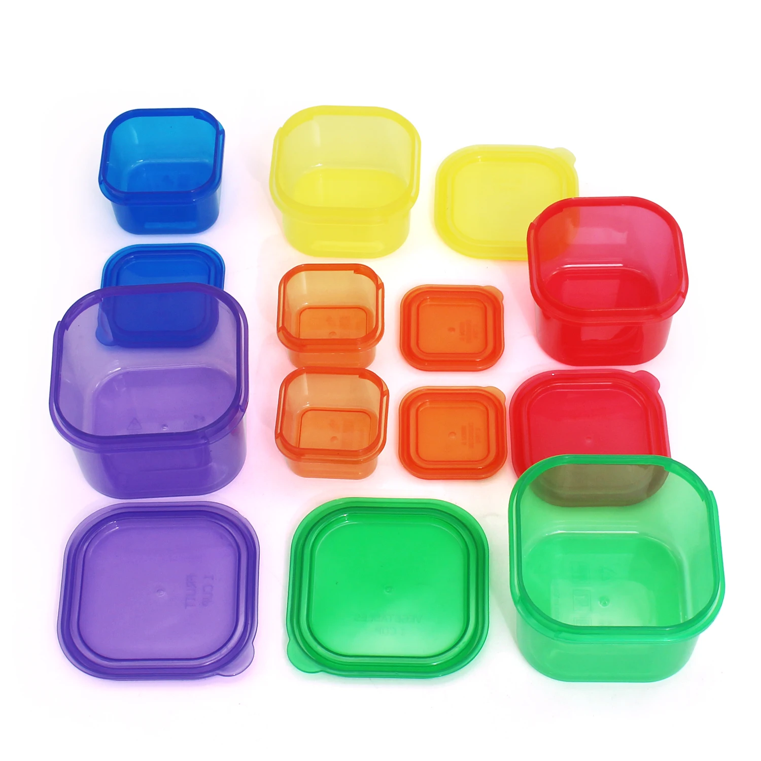 Lanfubiao Portion Control Containers for Weight Loss (14 Piece) - 21 Day  Fix Measuring Cups and Food Plan with Free eBook, Multi Color and Label