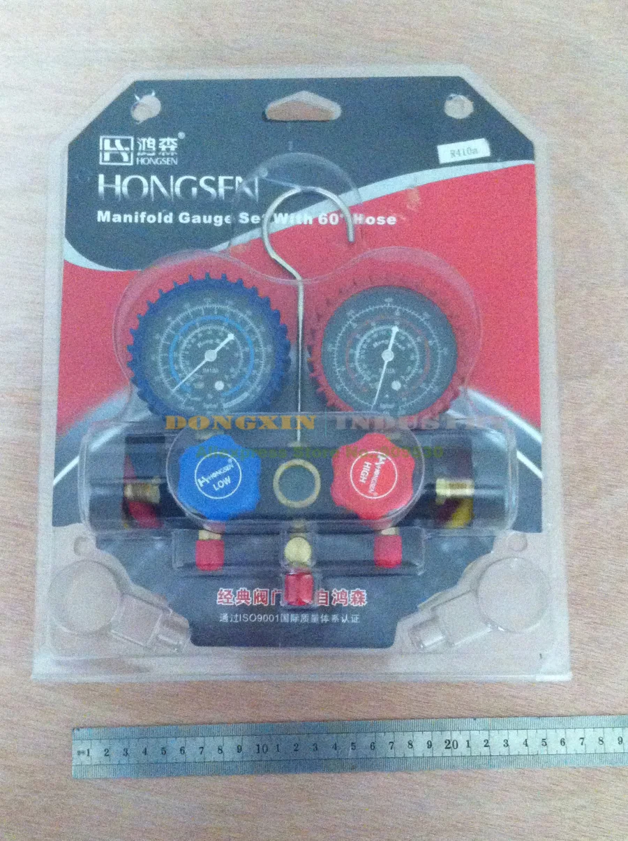 High Quality Hvac A C Collector HS-410A-P Manifold Gauge For R410 With Blister Box | Инструменты