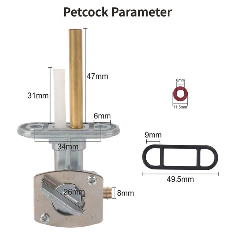 Interruttore Carburante Moto Per Yamaha, Kawasaki, Suzuki, Interruttore Valvola Carburante, Tubo Carburante, Kit Coppa Carburante