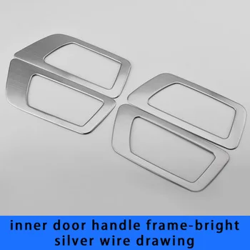

For Toyota highlander 2015-2019 chrome inner door handle frame-bright silver wire drawing 4pcs