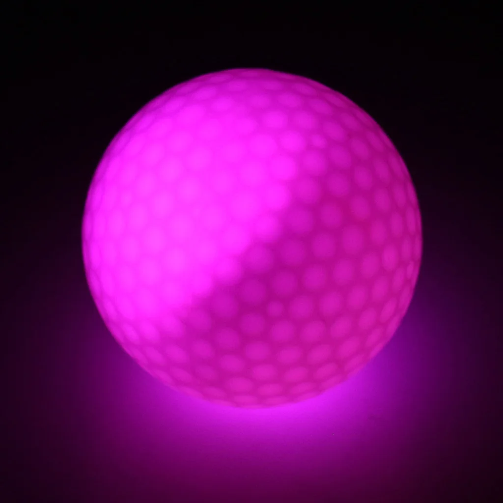 Synthetic Rubber Golf LED Luminous Ball Often Bright Ball Suitable For Night Use Multi-color Optional Wholesale