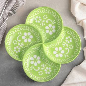 

Menazhnitsa 28 cm "Blend", 4 sections, color white-green