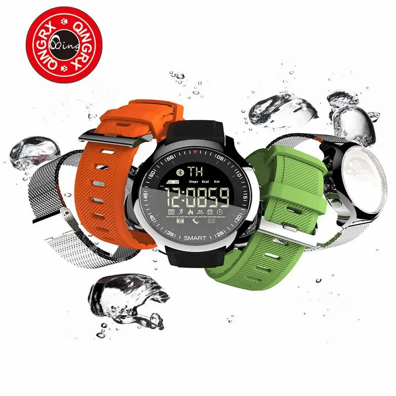 

QINGRX Men Sport SmartWatch Bluetooth Waterproof IP68 Support Call And SMS reminder Smart Watch for android and iphone