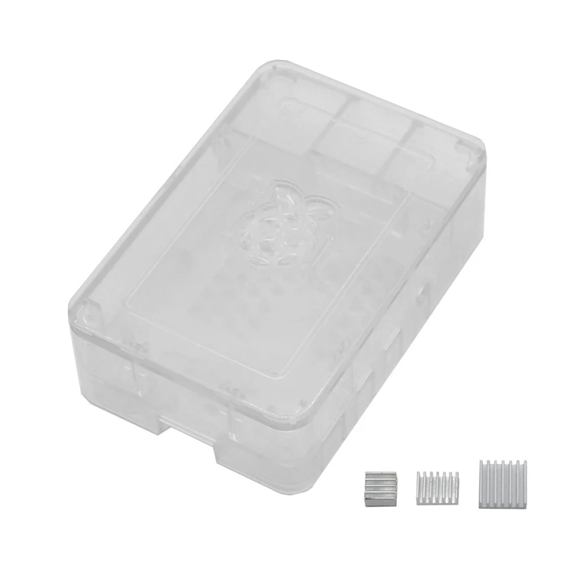Transparent Для Raspberry Pi чехол Корпус коробка V4 с радиатором для Raspberry Pi 4B - Цвет: Transparent